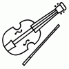 Hudební nástroje omalovánky č.579